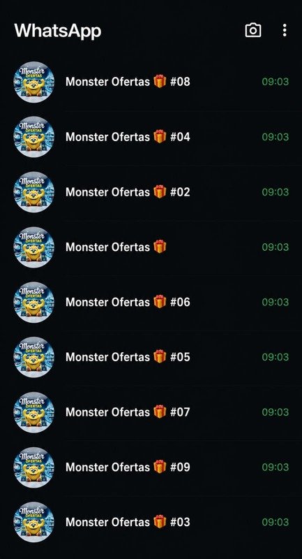 Lista de grupos do Monster Ofertas no WhatsApp